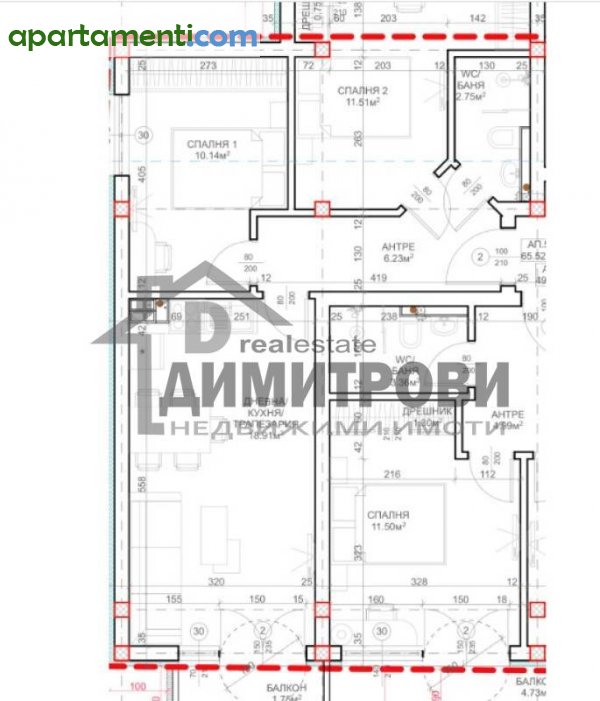 Тристаен апартамент Варна Чайка 0